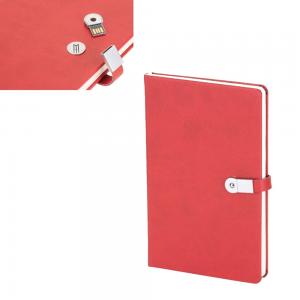 Termoderi Kapaklı USB'li Defter ( 13 x 21 cm )